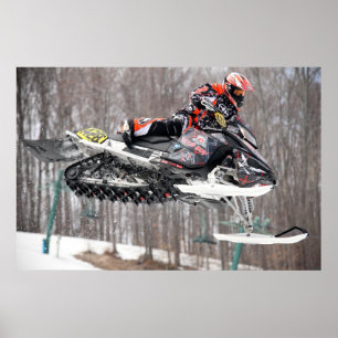 Op de Aanval Snowmobile Druk Poster