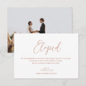 op de achtergrond, dunne bruiloft aankondiging (Voorkant / Achterkant)