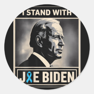 (Op de achterkant) Ik sta met Joe Biden Ronde Sticker