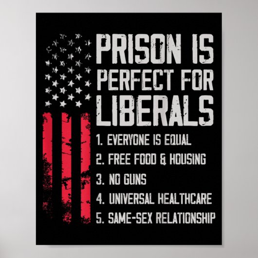 Op de achterkant is de gevangenis perfect voor lib poster (Voorkant)