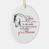 Op de achterkant van een paard keramisch ornament (Rechts)