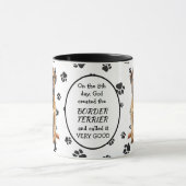 Op de achtste dag Creëer God Border Terrier Dogs Mok (Midden)