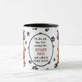 Op de achtste dag Creëer God Boxer Dogs Mok (Midden)