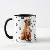 Op de achtste dag Creëer God Boxer Dogs Mok (Links)