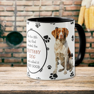 Op de achtste dag Creëer God Brittany Dogs Mok