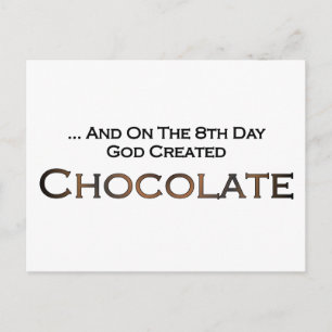 Op de achtste dag Creëer God Chocolade Briefkaart