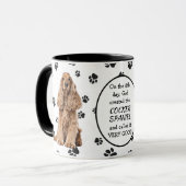 Op de achtste dag Creëer God Cocker Spaniels Mok (Voorkant links)