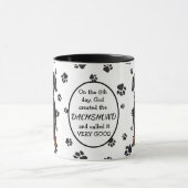 Op de achtste dag Creëer God Dachshunds Mok (Midden)