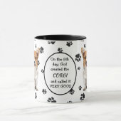 Op de achtste dag Creëer God de Corgi Mok (Midden)