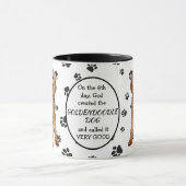 Op de achtste dag Creëer God de Goldendoodle Dog Mok (Midden)