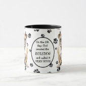 Op de achtste dag Creëer God Engelse Bulldogs Mok (Midden)