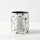 Op de achtste dag Creëer God Golden Retrievers Mok (Midden)