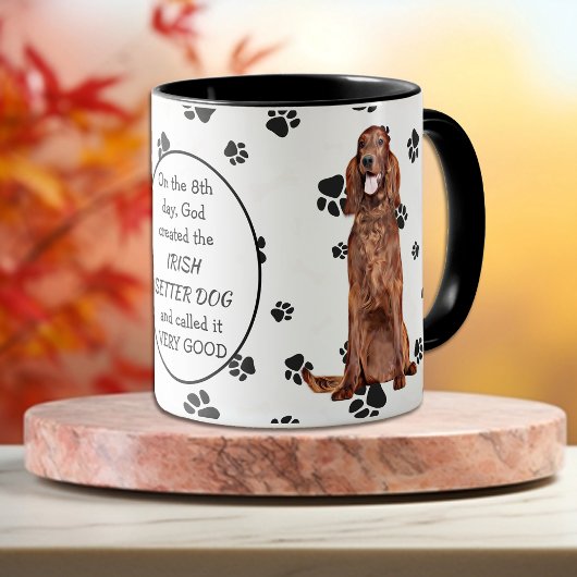 Op de achtste dag Creëer God Irish Setter Dogs Mok