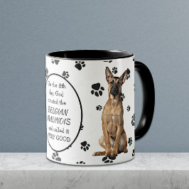 Op de achtste dag Creëer God Malinois Dogs Mok