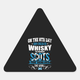 Op de achtste dag Creëer God Whiskey Scots Sticker