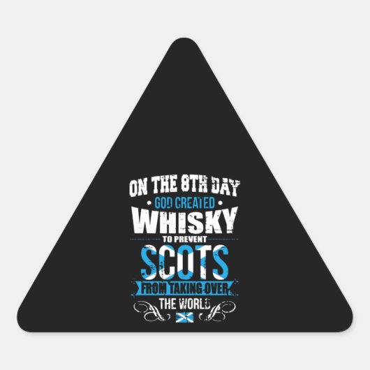 Op de achtste dag Creëer God Whiskey Scots Sticker (Voorkant)