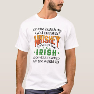 Op de achtste dag Creëer God Whiskey St. Patrick' T-shirt