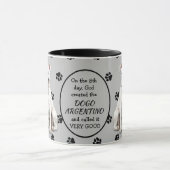 Op de achtste dag Creëer hij de Dogo Argentino Dog Mok (Midden)