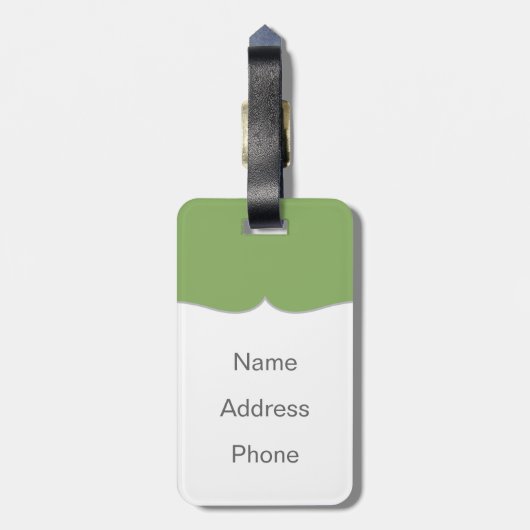 Op de andere manier kijken bagagelabel (Achterkant verticaal)