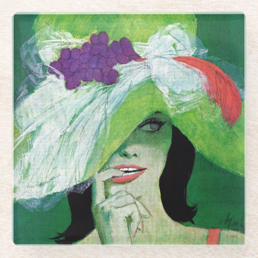 Op de andere manier kijken glazen onderzetter (Voorkant)