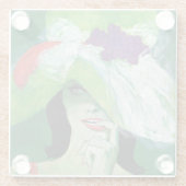 Op de andere manier kijken glazen onderzetter (Achterkant)