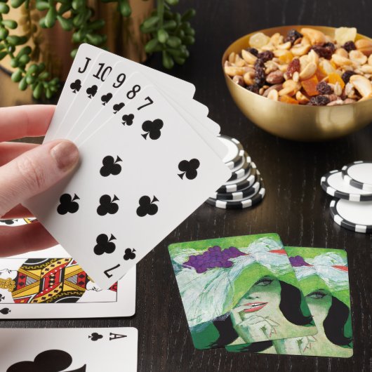 Op de andere manier kijken pokerkaarten (Insitu)