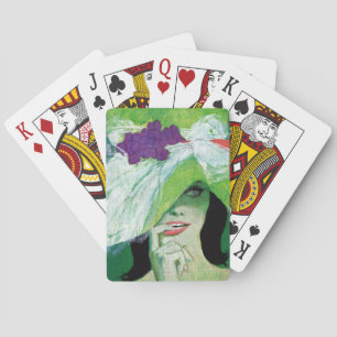 Op de andere manier kijken pokerkaarten