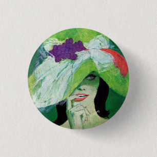 Op de andere manier kijken ronde button 3,2 cm