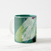 Op de andere manier kijken tweekleurige koffiemok (Voorkant links)