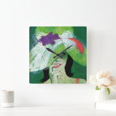 Op de andere manier kijken vierkante klok (Huis)