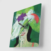 Op de andere manier kijken vierkante klok (Hoek)