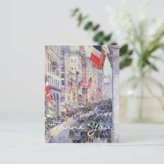 Op de Avenue van 34th Street door Childe Hassam Briefkaart (Staand voorkant)