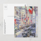 Op de Avenue van 34th Street door Childe Hassam Briefkaart (Voorkant / Achterkant)