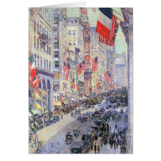 Op de Avenue van 34th Street, mei 1917 door Hassam (Voorkant)