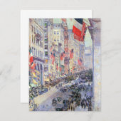 Op de Avenue van 34th Street, mei 1917 door Hassam (Voorkant / Achterkant)