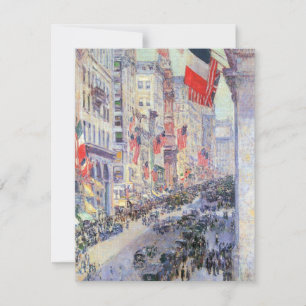 Op de Avenue van 34th Street, mei 1917 door Hassam