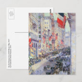 Op de Avenue van 34th Street, mei 1917 door Hassam Briefkaart (Voorkant / Achterkant)