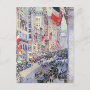 Op de Avenue van 34th Street, mei 1917 door Hassam Briefkaart