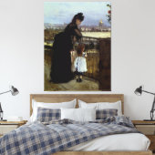 Op de balkon van Berthe Morisot Canvas Afdruk (Insitu (Slaapkamer))