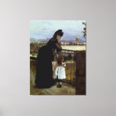 Op de balkon van Berthe Morisot Canvas Afdruk (Voorkant)