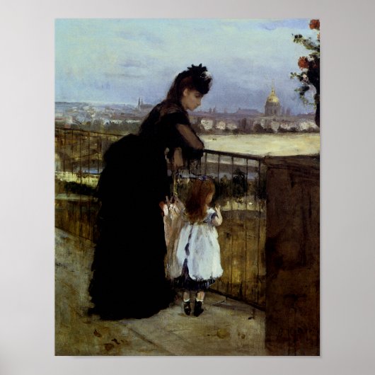 Op de balkon van Berthe Morisot Poster (Voorkant)