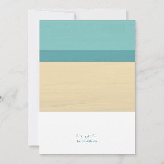 Op de Beach Invitation Kaart (Achterkant)