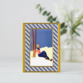 Op de berghellingen feestdagenkaart (Staand voorkant)