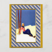 Op de berghellingen feestdagenkaart (Voorkant)