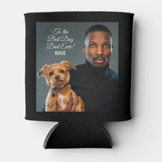 Op de beste maatfoto van de hond vader ooit blikjeskoeler (Voorkant)