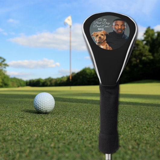 Op de beste maatfoto van de hond vader ooit golfheadcover