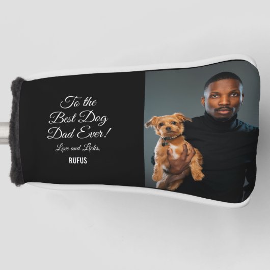 Op de beste maatfoto van de hond vader ooit golfheadcover (Voorkant)