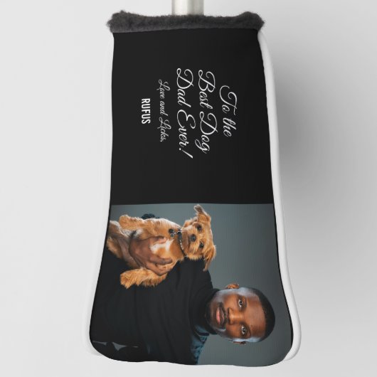 Op de beste maatfoto van de hond vader ooit golfheadcover (Draai 90)