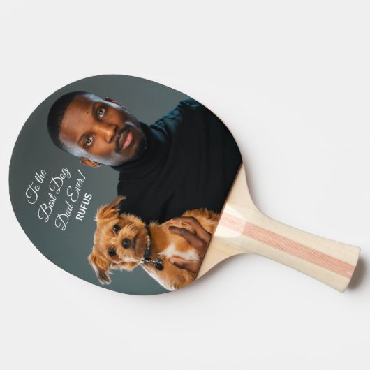 Op de beste maatfoto van de hond vader ooit tafeltennisbatje (Zijkant)