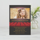 Op de Big Screen Photo Invitation Kaart (Staand voorkant)